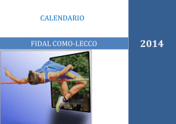 Calendario Provinciale Estivo 2014 - FIDAL Como