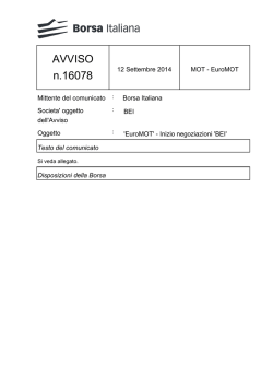 AVVISO n.16078 - Borsa Italiana