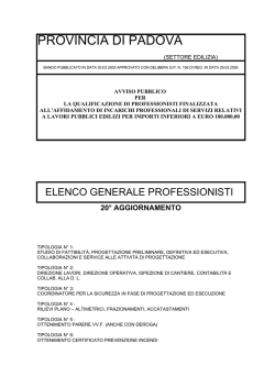 Elenco generale dei professionisti qualificati aggiornato al 31/12/2013