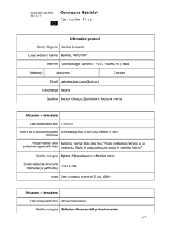 Curriculum PDF - Azienda Ospedaliera della Valtellina e della