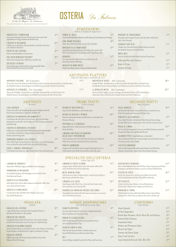 A La Carte - Osteria Da Fabrizio
