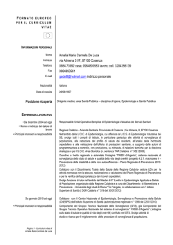 * NOTE - ASP Cosenza