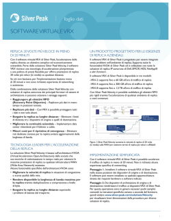 SILVER PEAK - Velocity (DATASHEET, Italiano)
