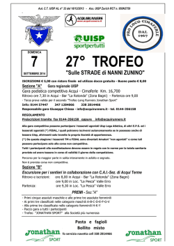 Sulle STRADE di NANNI ZUNINO