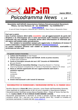 Marzo 2014 - 1_14 – Psicodramma News