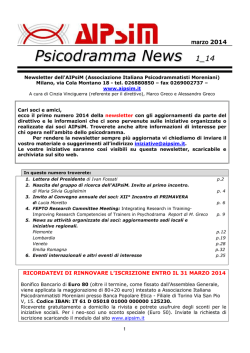 Marzo 2014 - 1_14 &ndash; Psicodramma News
