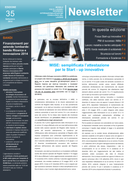 Scarica il PDF &ldquo;Newsletter Settembre 2014&rdquo;