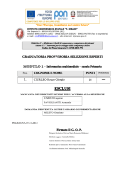 graduatoria provvisoria selezione esperti