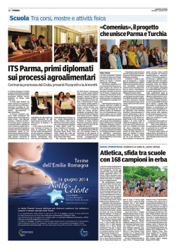 ITS Parma, primi diplomati sui processi agroalimentari