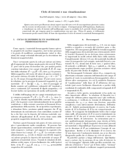 Ciclo di isteresi e sua visualizzazione