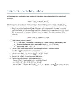 Esercizi di stechiometria