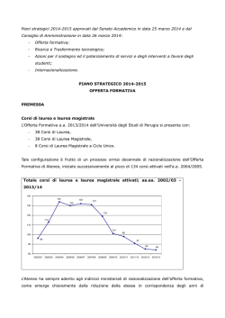 Piani strategici 2014-2015.rtf - Universit&agrave; degli Studi di Perugia