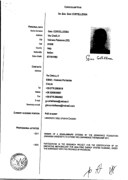 Gino Cortellessa - Universit&agrave; degli Studi di Cassino