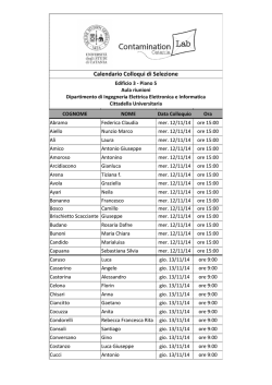 Calendario colloqui CLab