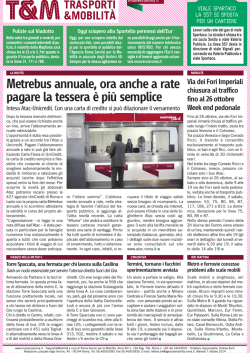 Metrebus annuale, ora anche a rate pagare la