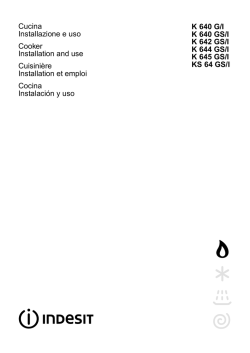 Cucina Installazione e uso Cooker Installation and use
