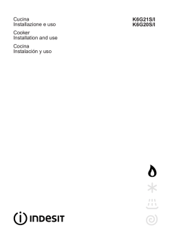 Cucina Installazione e uso Cooker Installation and use