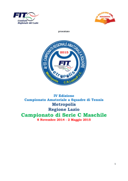 Programma Serie C Maschile