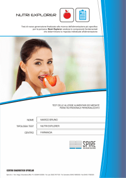 Fac simile referto NUTRI EXPLORER