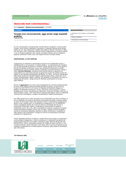 MEDICINE NON CONVENZIONALI - LAM Centro di Geobiologia e