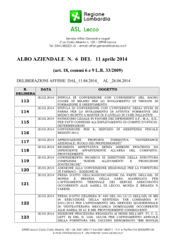 ALBO N. 6 del 11.04.2014