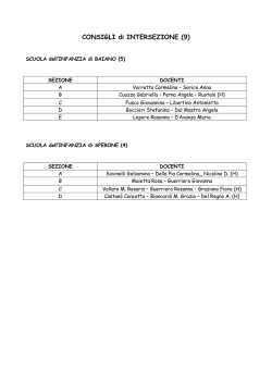 CONSIGLI di INTERSEZIONE (9)