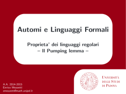 Automi e Linguaggi Formali