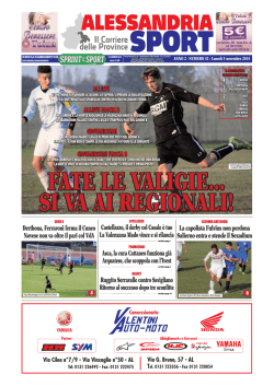 N&deg; 32 &ndash; Alessandria Sport del 03/11/2014