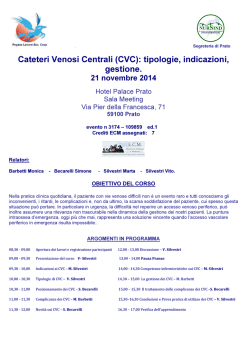 Cateteri Venosi Centrali (CVC): tipologie
