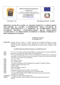 Piano di Lavoro personale ATA 2014-15