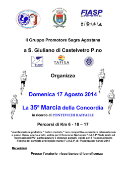 (Pc) - 35ª Marcia della concordia