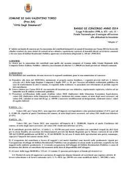 bando 2014 - Comune di San Valentino Torio
