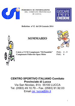 Clicca qui per vedere i risultati delle ultime partite di campionato