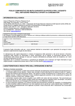 Fogli informativi Cariparma