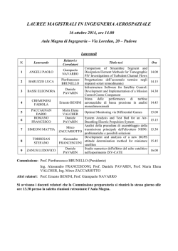 lista - Ingegneria Aerospaziale