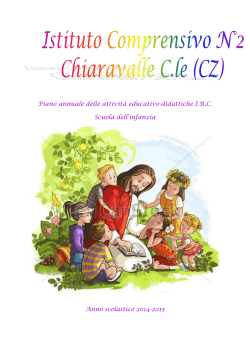 Piano annuale delle attivit&agrave; educativo