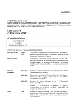 Luca Guzzardi CURRICULUM VITAE - Universit&agrave; degli Studi di Milano