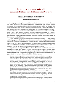 Letture domenicali - Chiesa di Milano