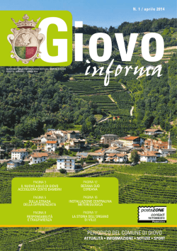 PERIODICO DEL COMUNE DI GIOVO