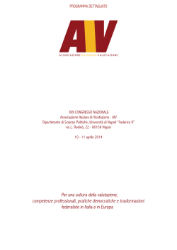 PROGRAMMA DETTAGLIATO - Associazione Italiana di Valutazione