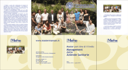 Programma didattico - Management delle Aziende Sanitarie