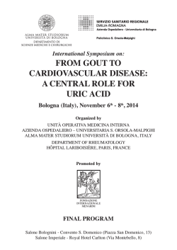 A CENTRAL ROLE FOR URIC ACID Bologna (Italy)