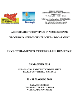 invecchiamento cerebrale e demenze