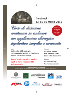 Corso Innsbruck 2014 - New York University College of Dentistry