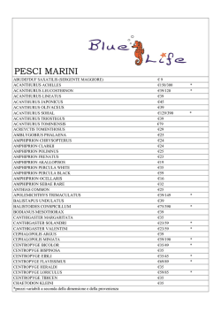 PESCI MARINI - Blue Life Acquariologia