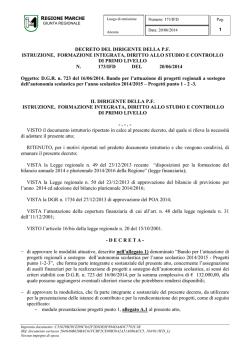 DDPF n. 173/IFD del 20/06/2014
