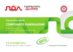 CORPORATE FUNDRAISING Corso Executive