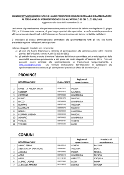 PROVINCE COMUNI