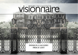 140407 Design Gallery Price List Rooms Fuori Salone