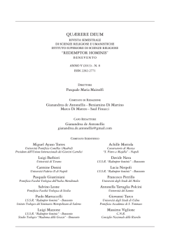 QU&AElig;RERE DEUM - Aracne editrice